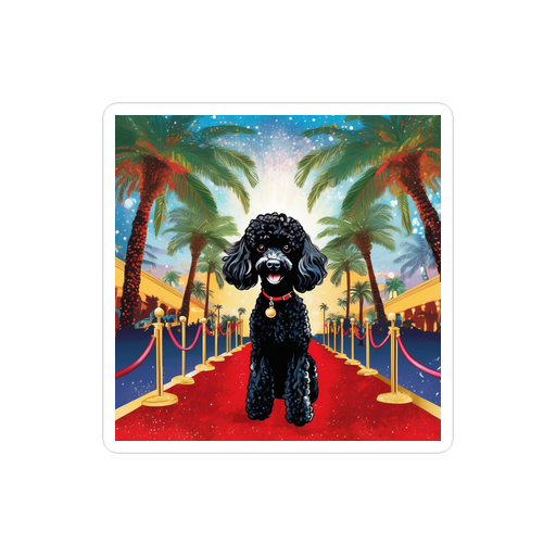 PugMug Custom Black Poodle Sticker