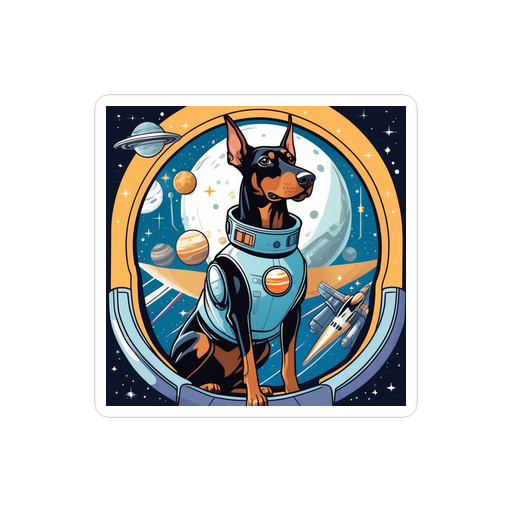 PugMug Custom Doberman Pinscher Sticker