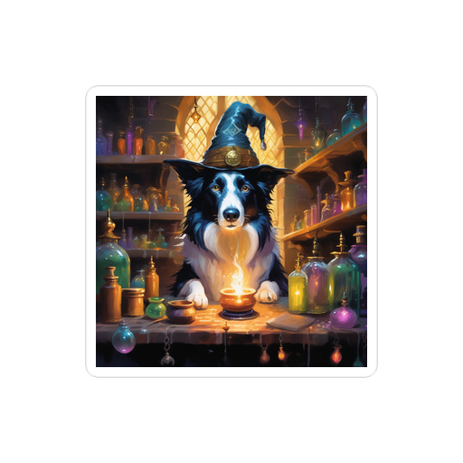 PugMug Custom Border Collie Sticker