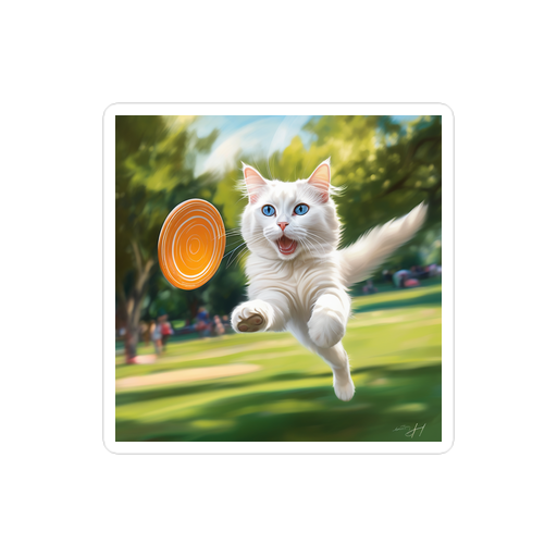 PugMug Custom White Ragdoll Cat Sticker