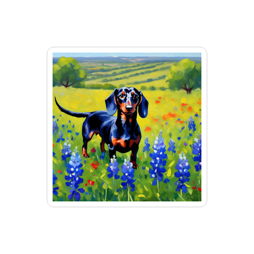 PugMug Custom Black Dachshund Sticker