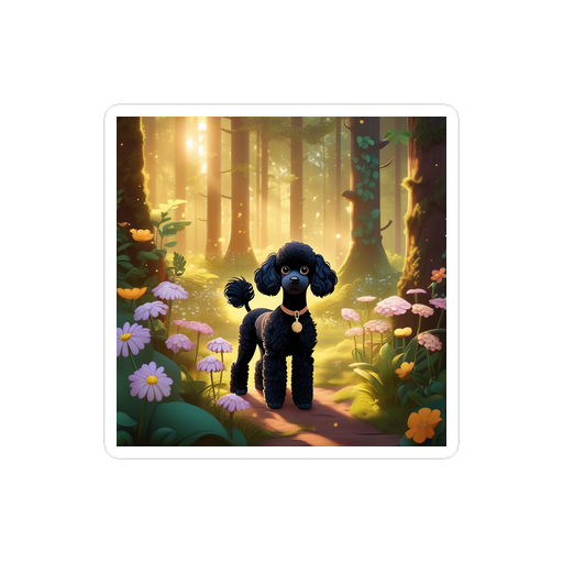 PugMug Custom Black Poodle Sticker
