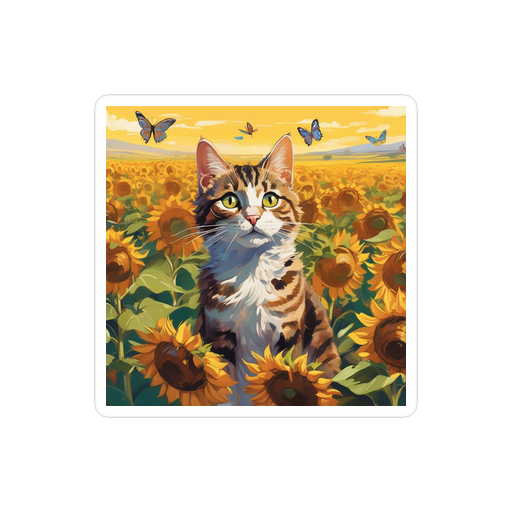 PugMug Custom Tabby Companion Cat Sticker