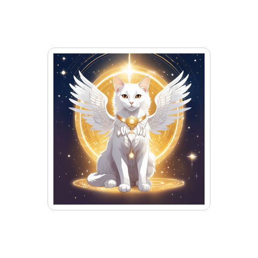 PugMug Custom White Companion Cat Sticker