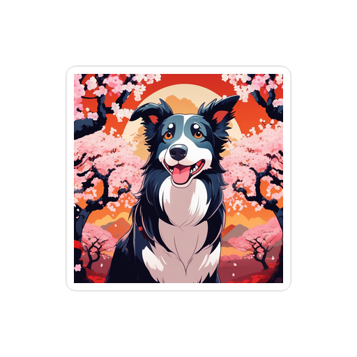 PugMug Custom Border Collie Sticker