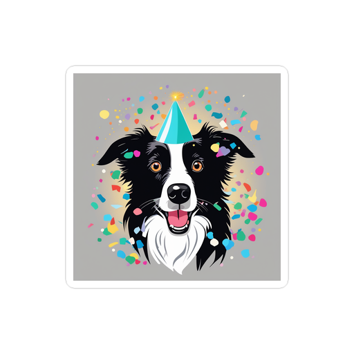 PugMug Custom Border Collie Sticker