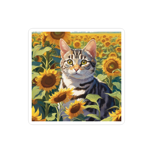 PugMug Custom Tabby American Shorthair Cat Sticker