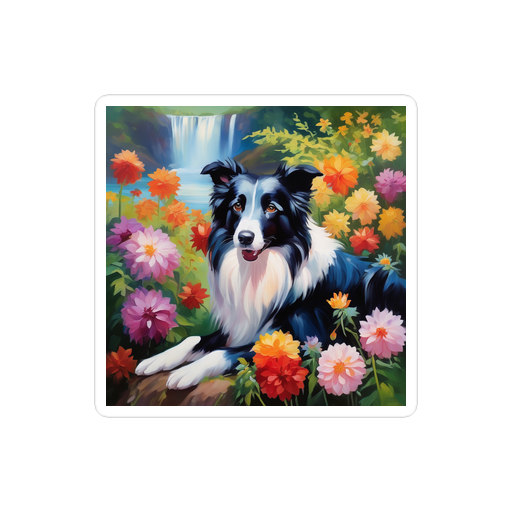 PugMug Custom Border Collie Sticker