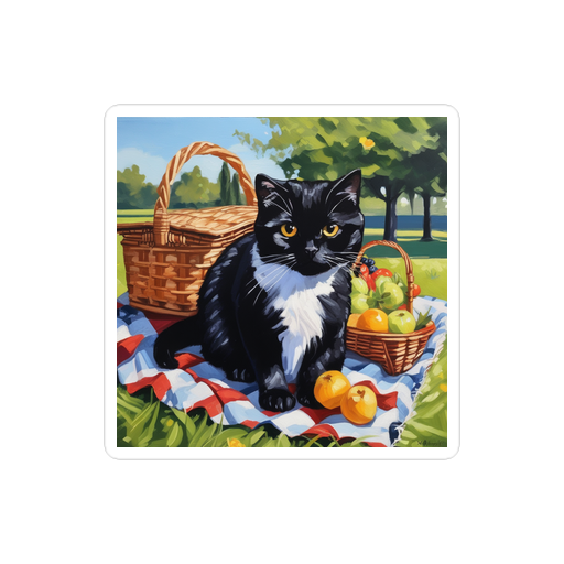 PugMug Custom Black Scottish Fold Cat Sticker