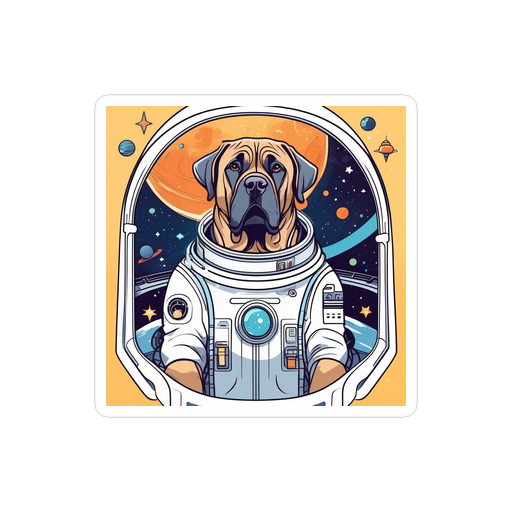 PugMug Custom Mastiff Sticker
