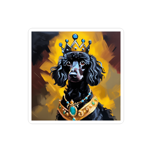 PugMug Custom Black Poodle Sticker
