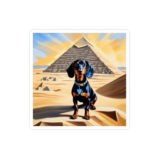 PugMug Custom Black Dachshund Sticker