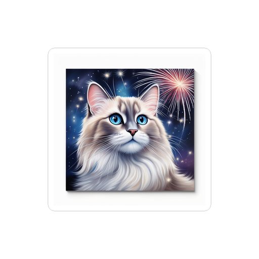 PugMug Custom Tabby Ragdoll Cat Sticker