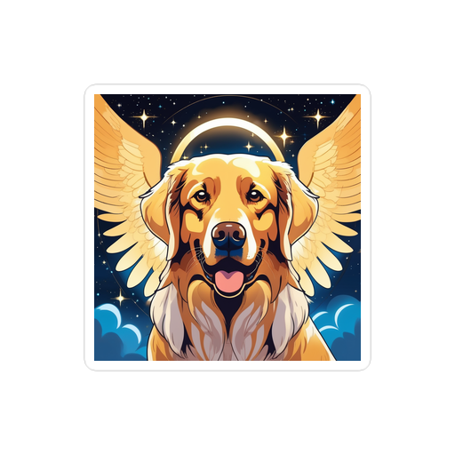 PugMug Custom Golden Retriever Sticker