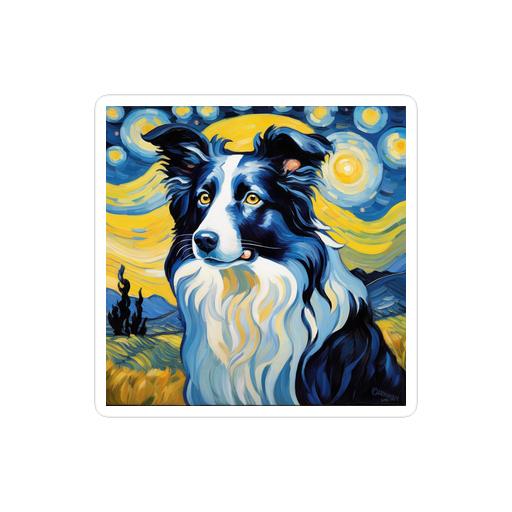 PugMug Custom Border Collie Sticker