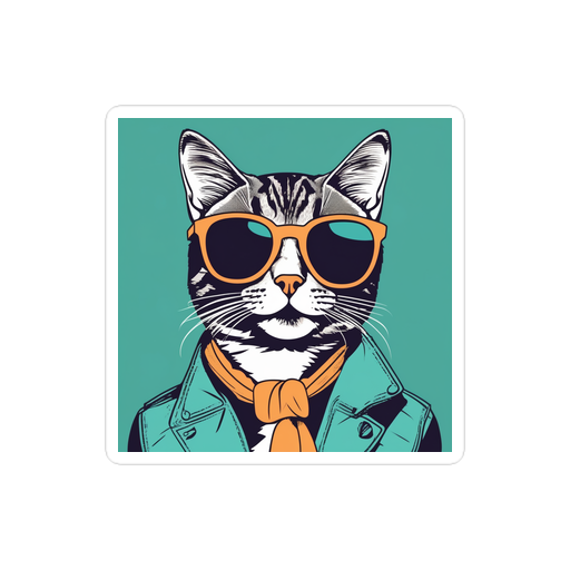 PugMug Custom Tabby Companion Cat Sticker