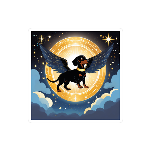 PugMug Custom Black Dachshund Sticker