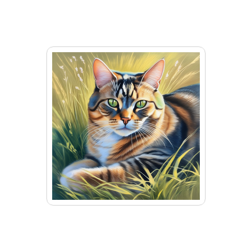PugMug Custom Tabby Exotic Cat Sticker