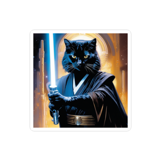 PugMug Custom Black Exotic Cat Sticker