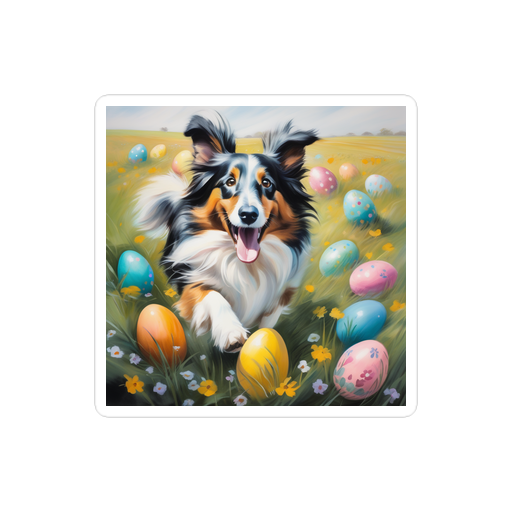 PugMug Custom Collie Sticker