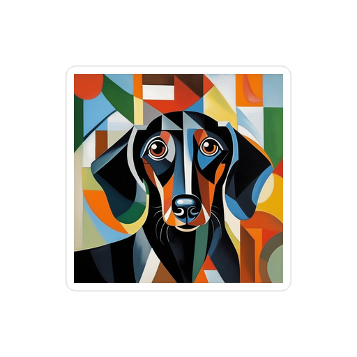 PugMug Custom Black Dachshund Sticker