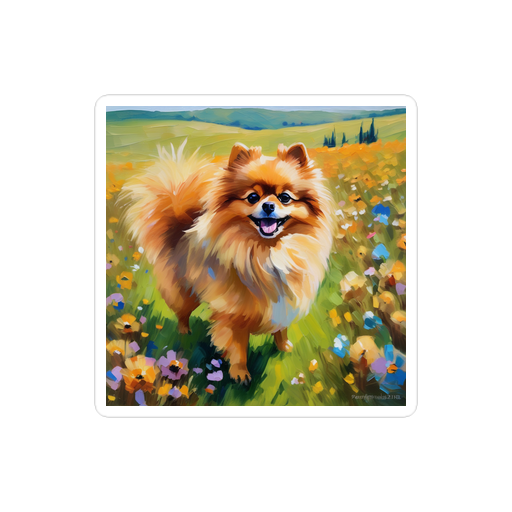 PugMug Custom Tan Pomeranian Sticker