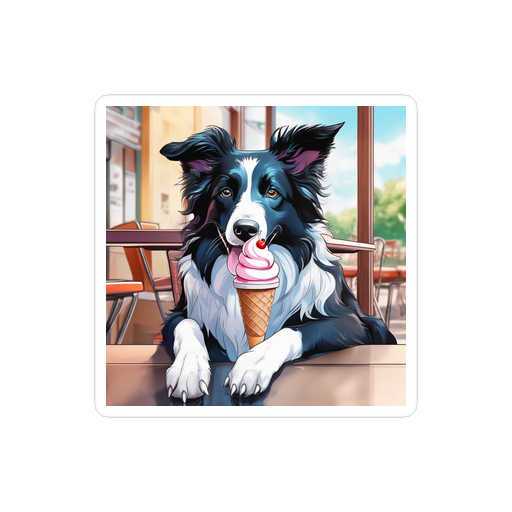 PugMug Custom Border Collie Sticker