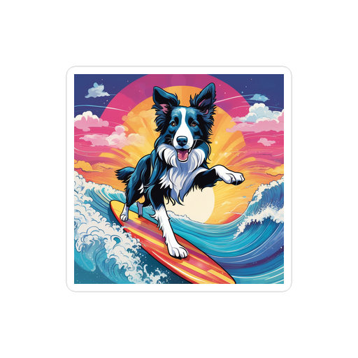 PugMug Custom Border Collie Sticker