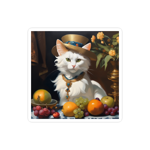 PugMug Custom White Exotic Cat Sticker