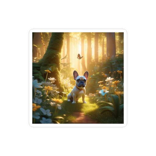 PugMug Custom Tan French Bulldog Sticker