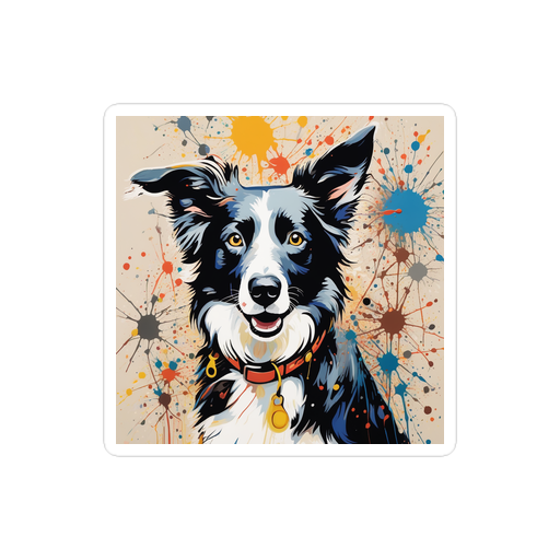 PugMug Custom Border Collie Sticker