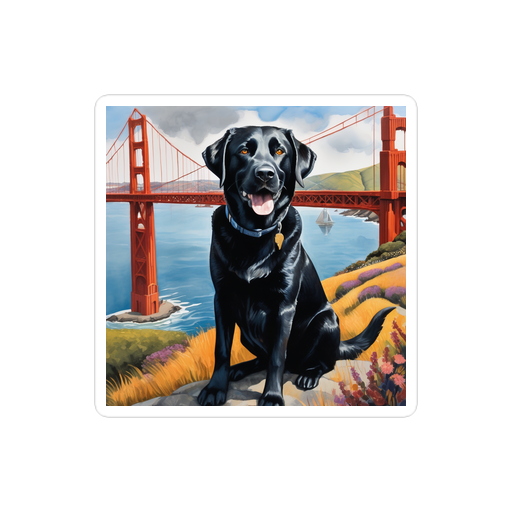 PugMug Custom Black Labrador Retriever Sticker