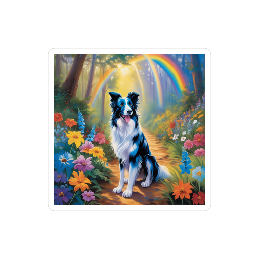 PugMug Custom Blue Merle Border Collie Sticker