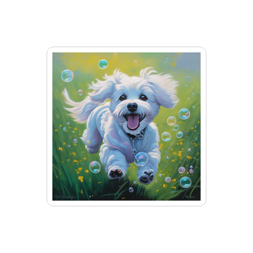 PugMug Custom Bichons Frise Sticker