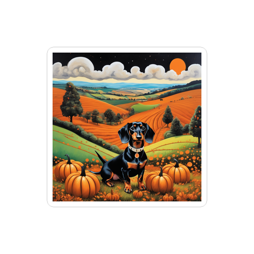 PugMug Custom Black Dachshund Sticker