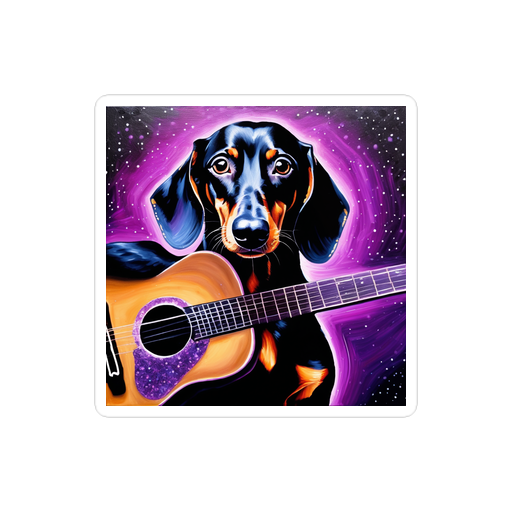 PugMug Custom Black Dachshund Sticker