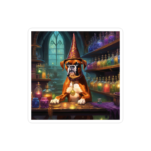 PugMug Custom Boxer Dog Sticker