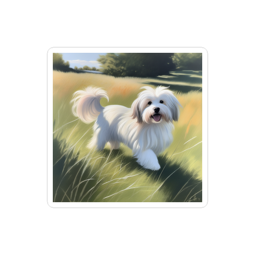 PugMug Custom White Havanese Dog Sticker