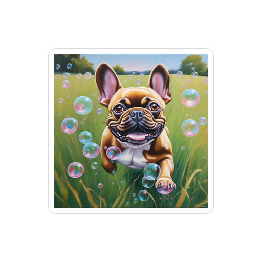 PugMug Custom Tan French Bulldog Sticker