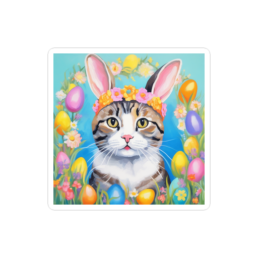 PugMug Custom Tabby Scottish Fold Cat Sticker