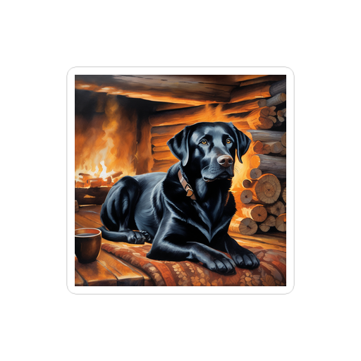 PugMug Custom Black Labrador Retriever Sticker