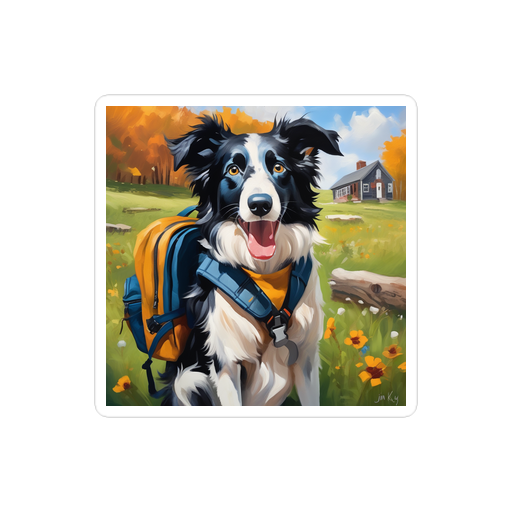 PugMug Custom Border Collie Sticker