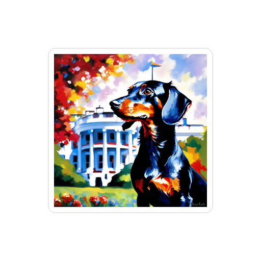 PugMug Custom Black Dachshund Sticker