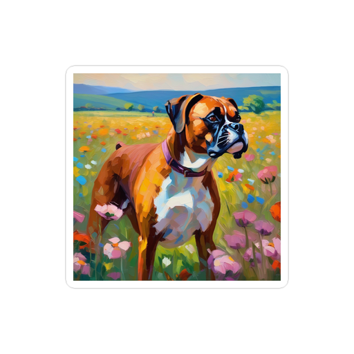 PugMug Custom Boxer Dog Sticker