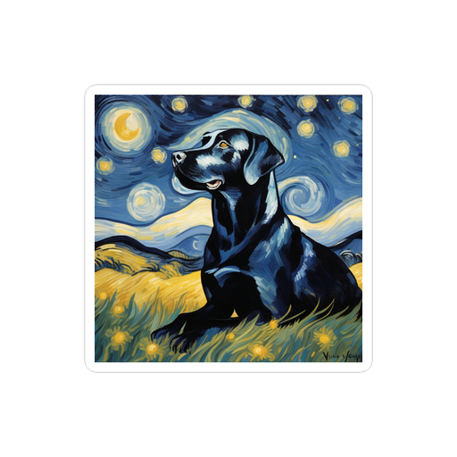 PugMug Custom Black Labrador Retriever Sticker