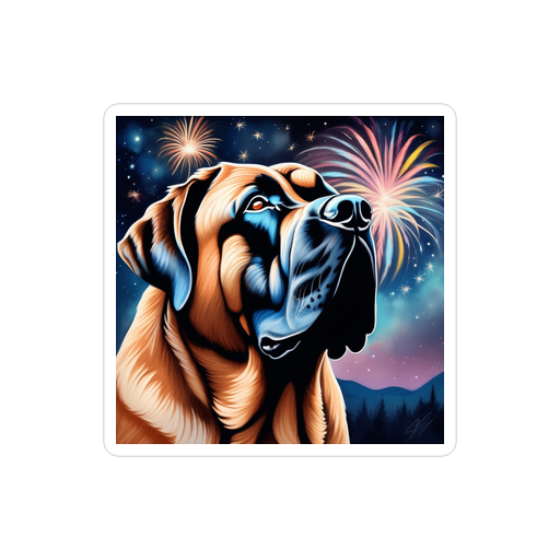 PugMug Custom Mastiff Sticker