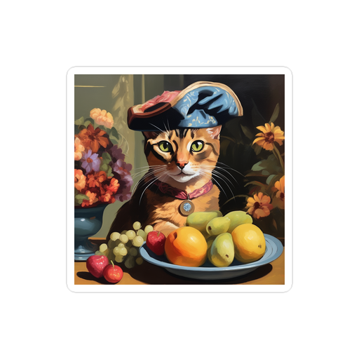 PugMug Custom Tabby Abyssinian Cat Sticker