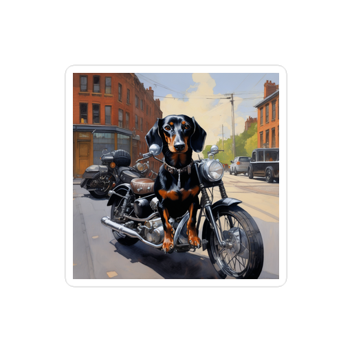 PugMug Custom Black Dachshund Sticker