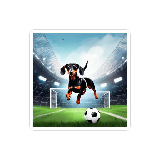 PugMug Custom Black Dachshund Sticker