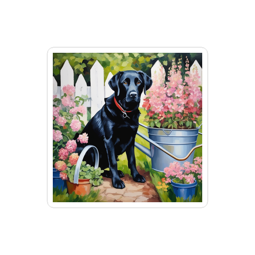 PugMug Custom Black Labrador Retriever Sticker